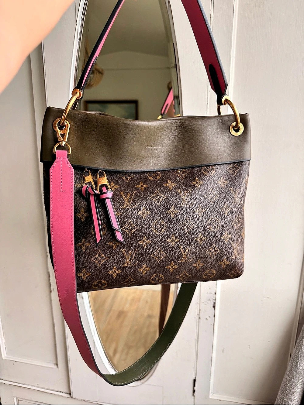 Louis Vuitton Graceful PM Shoulder Bag Brown & Pink